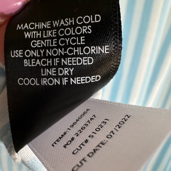 Torrid Blue and White Button Down Shirt Blouse Size 0 Resort Coastal Vacation - Picture 6 of 6